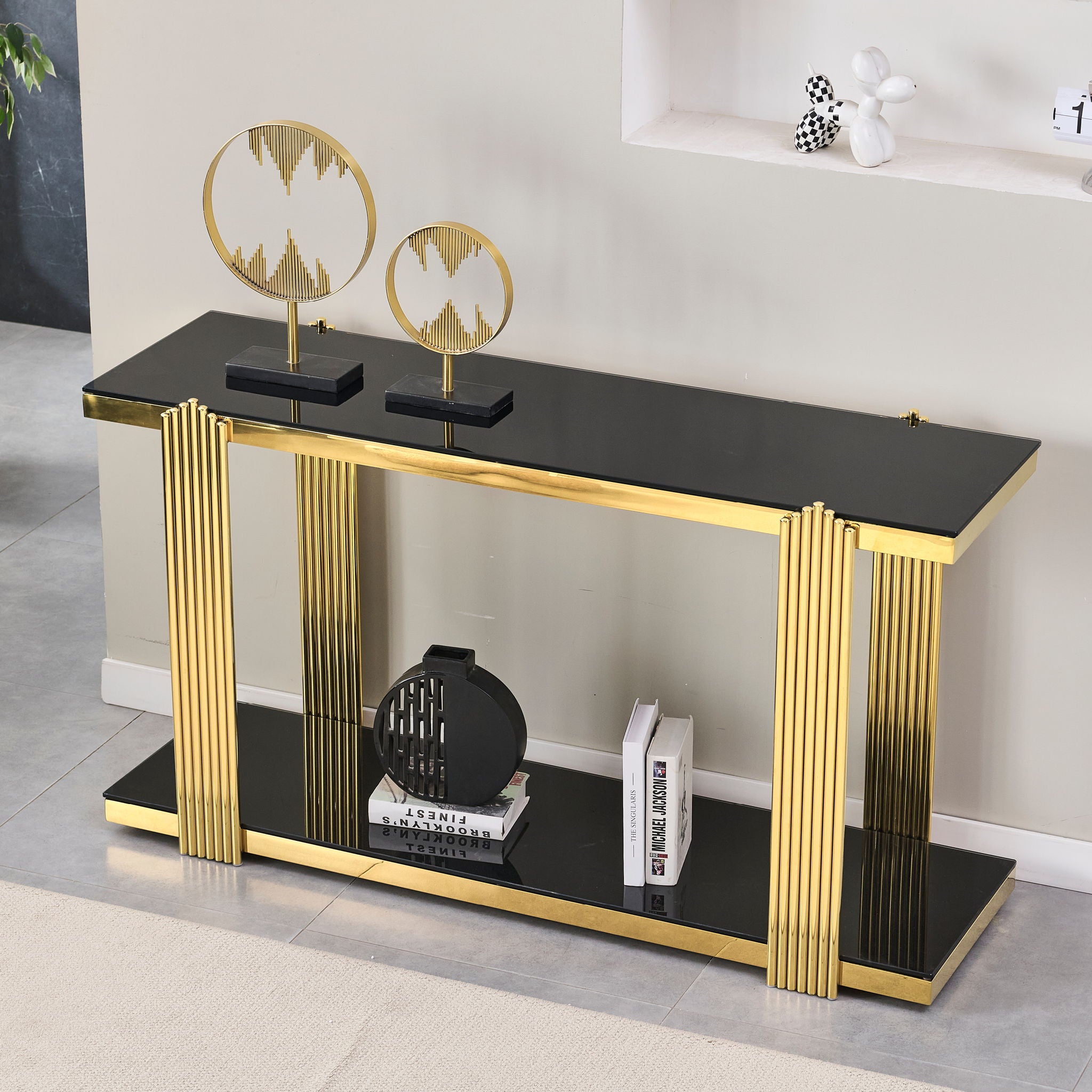 Console Table With Double Tier Storage