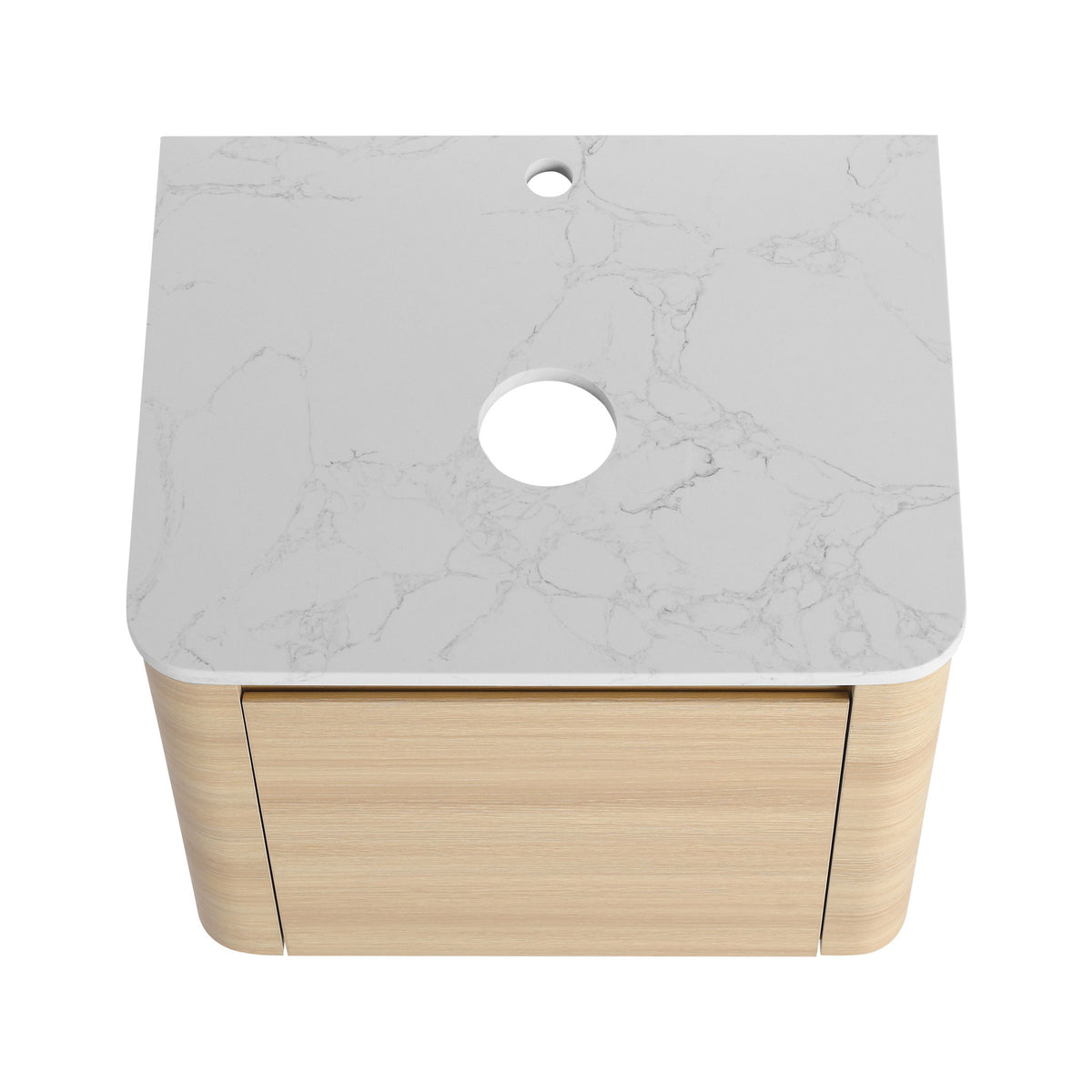 Mounted Bathroom Vanity With Art Sink, 2 Storage Shelves, Soft Close Door