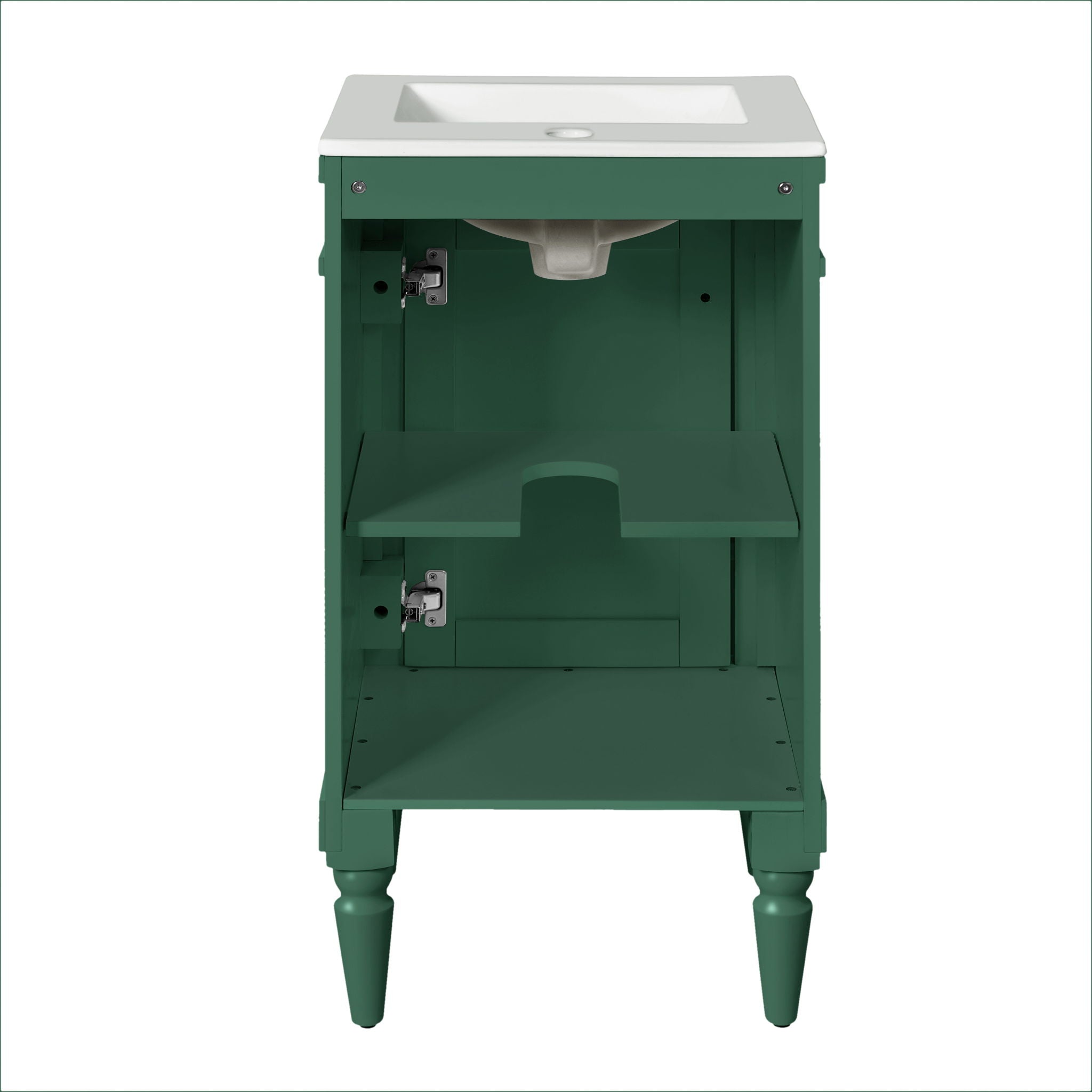 Bathroom Vanity With Sink, Storage Cabinet With Door, Drop In Sink, Compact Freestanding Design