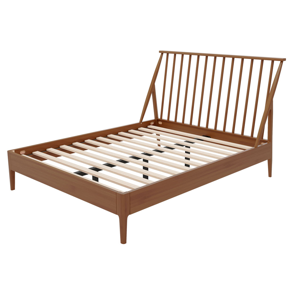 Bohemian Platform Bed With Tall Headboard