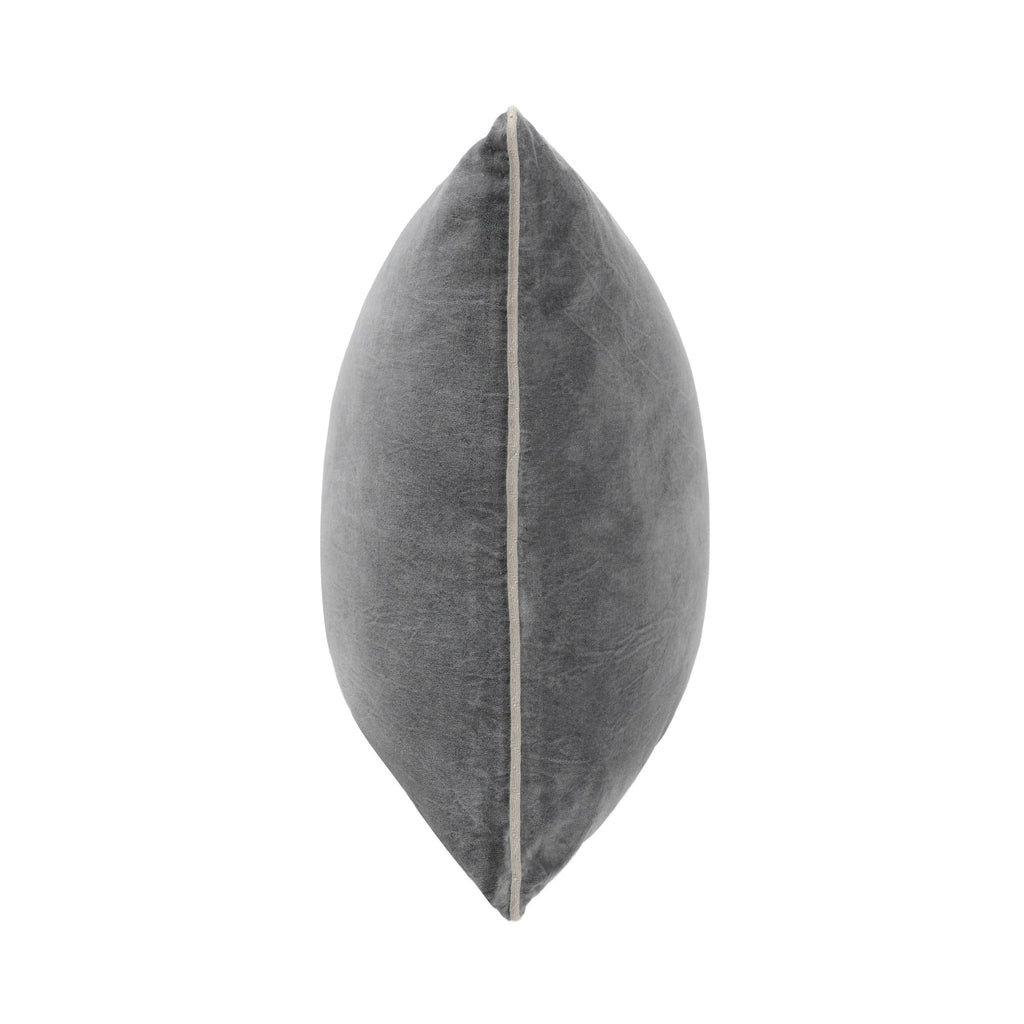 Heirloom Velvet - SLD Pillow - Stone Gray
