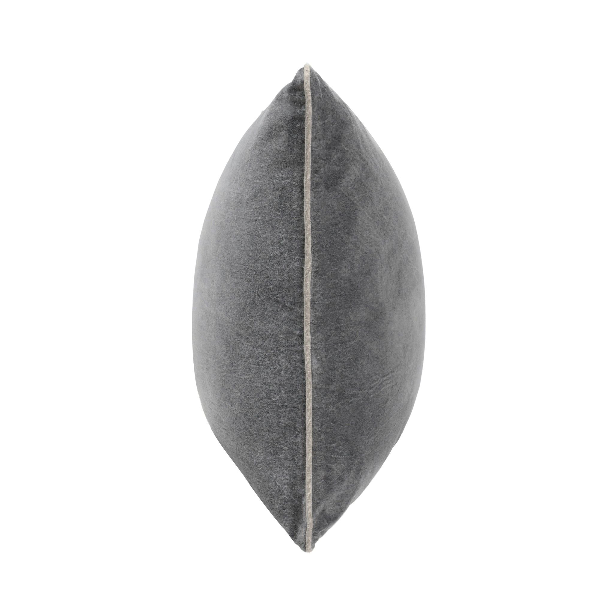 Heirloom Velvet - SLD Pillow - Stone Gray