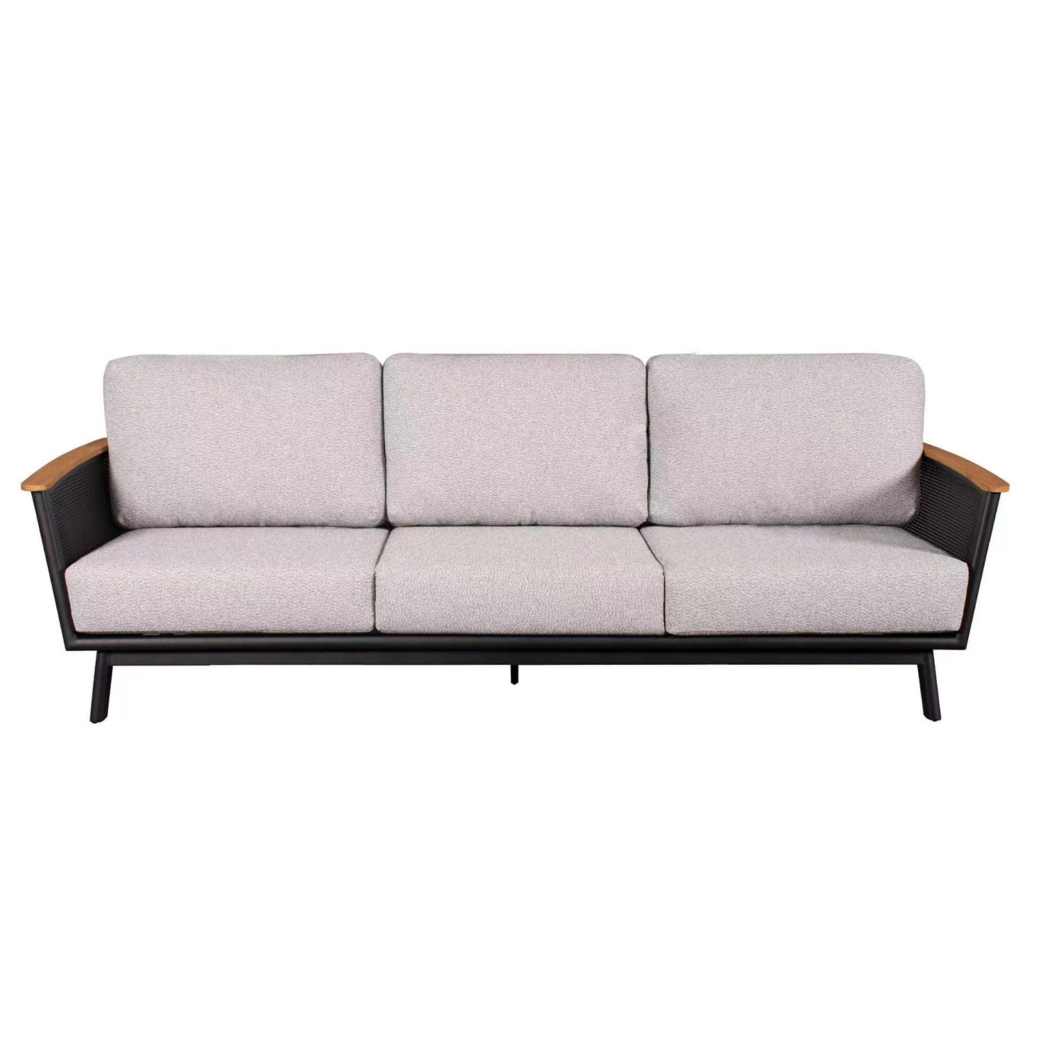 Sofa Set With Armrests - Black / Black Multi