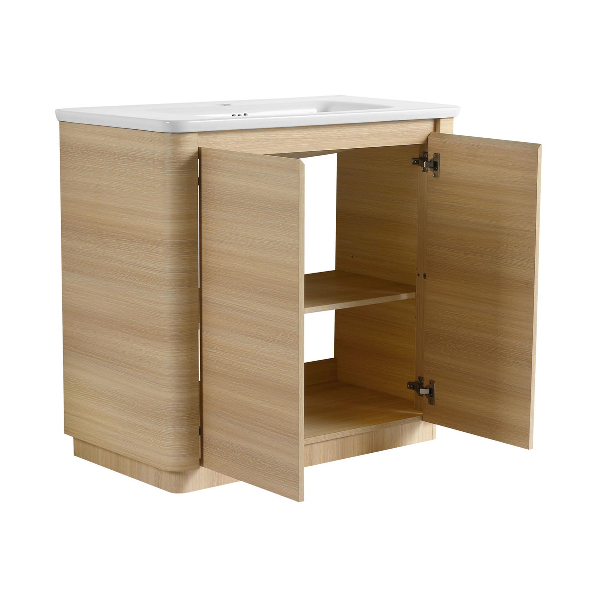 Freestanding Bathroom Vanity With Sink & 2 Soft Close Doors