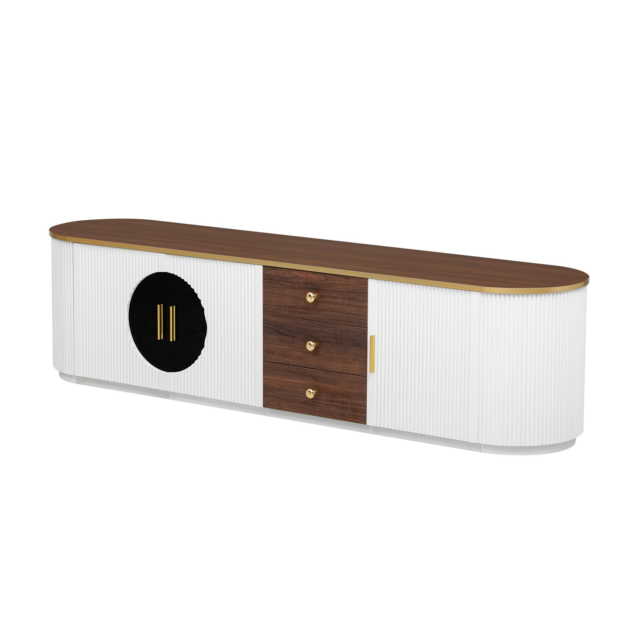 Minimalist TV Stand With 3 Drawers And 1 Shelf