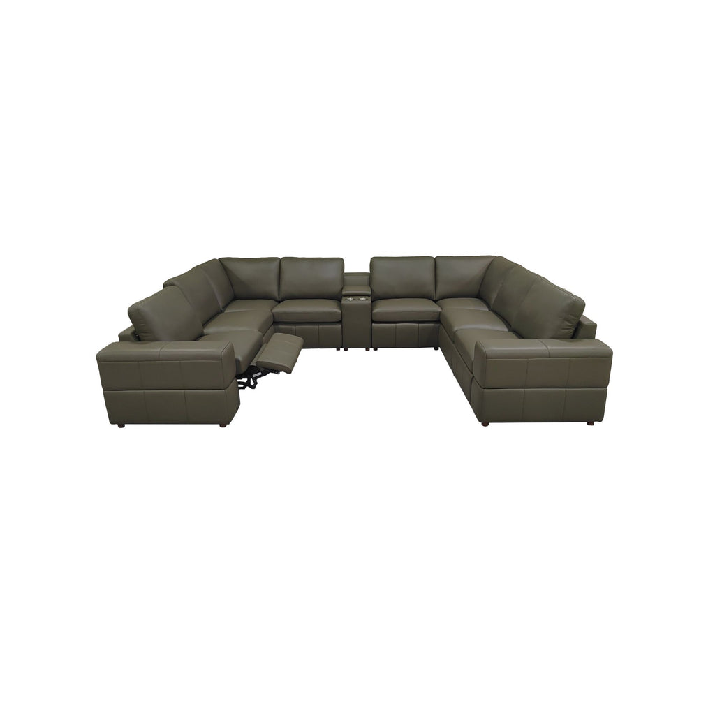 Upholstered Large Arms Sectional With Recliner Seats