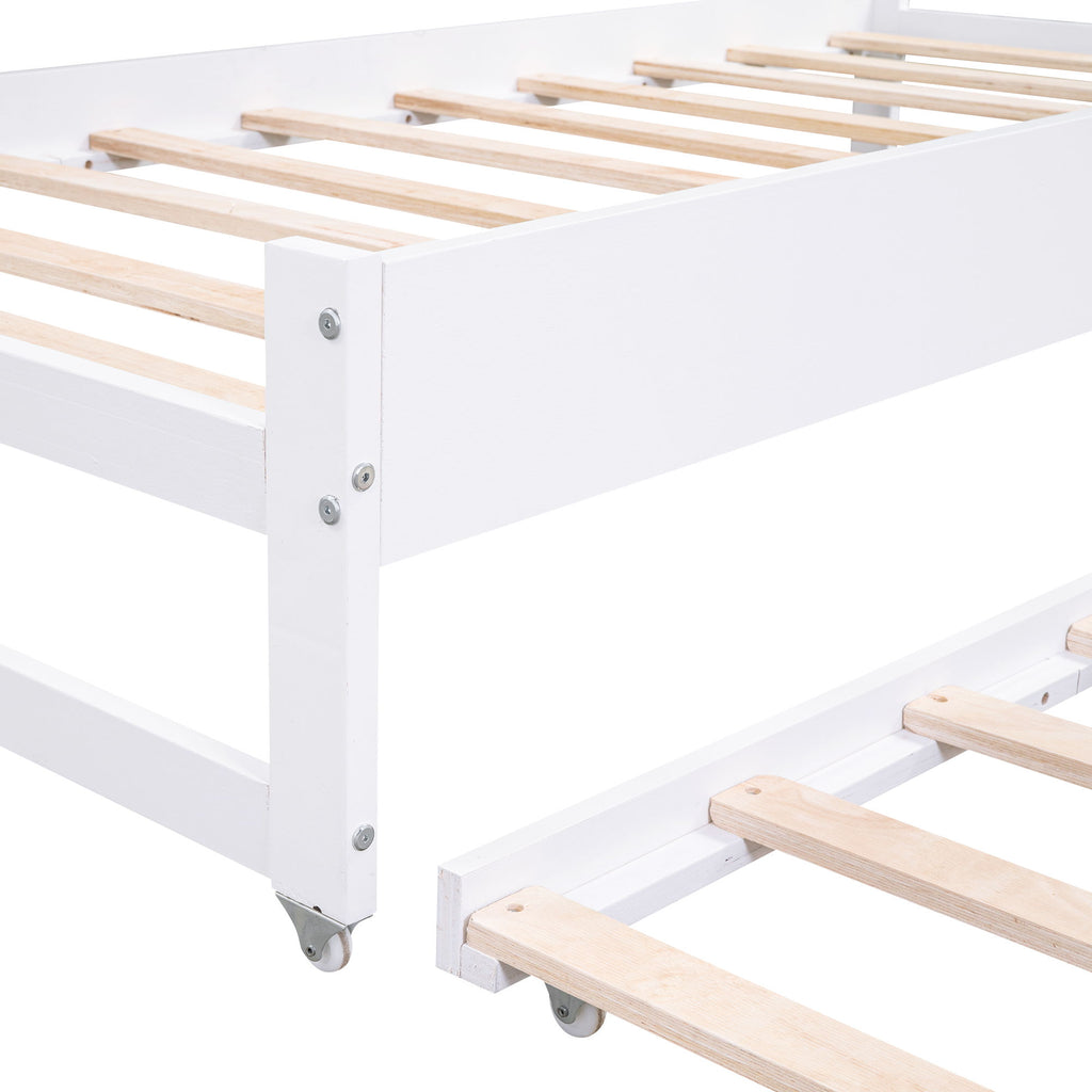 Daybed With 2 Trundles, 3 Storage Cubbies, Built In USB Charging Light