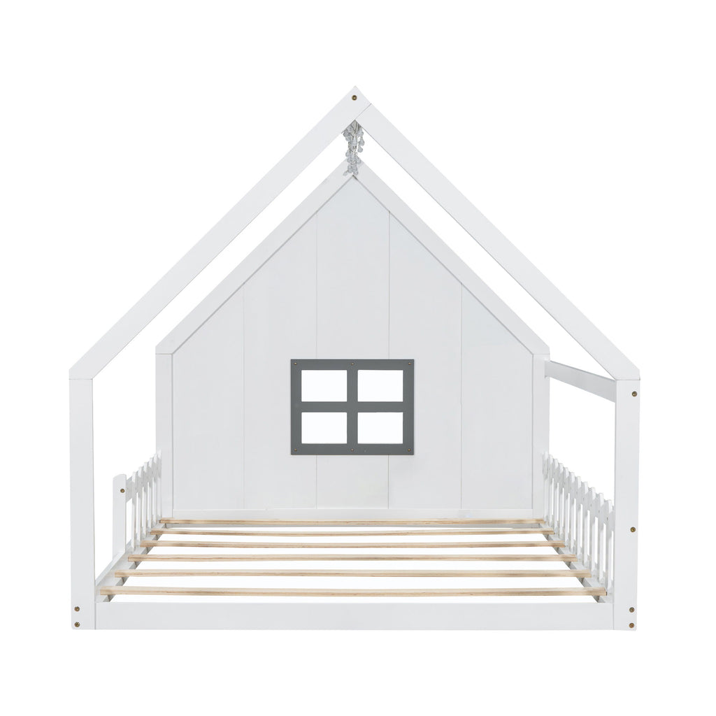 House Bed With Window And Fence