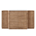 Freestanding Bathroom Vanity With Sink, 2 Small Storage Cabinets, Soft Close Doors