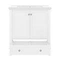 30" Bathroom Vanity With Sink Combo Undermount Sink, Cabinet With Doors And Drawer - White