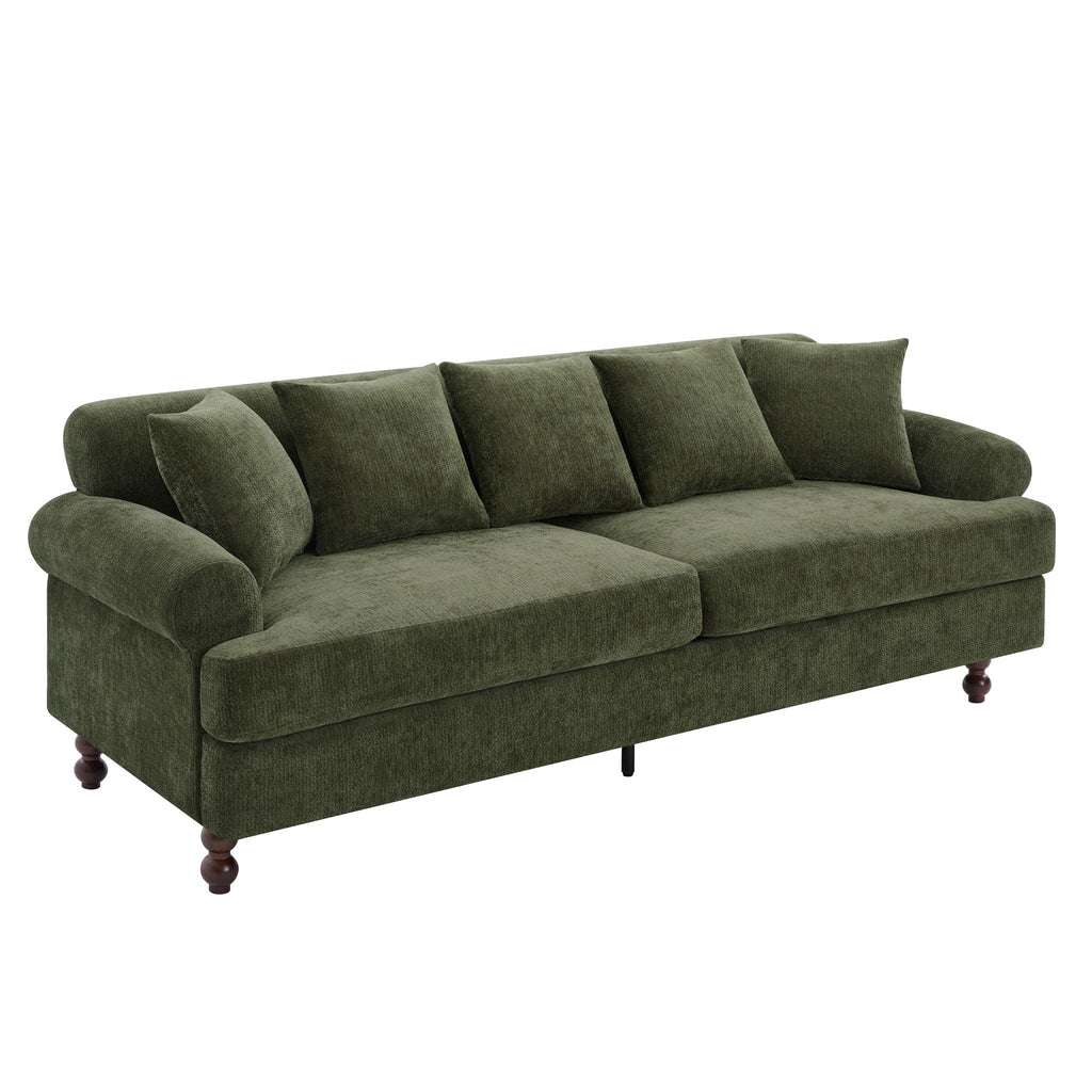 3 Seater Sofa For Living Room - Green
