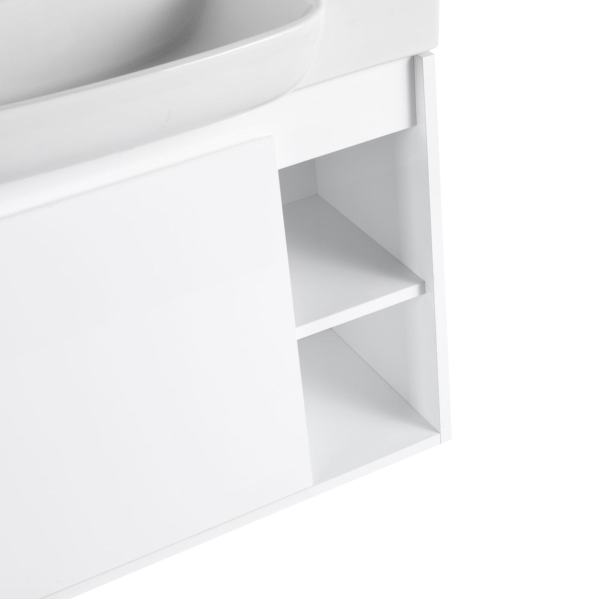 Wall Mounted Bathroom Vanity With Sink & Soft Close Door
