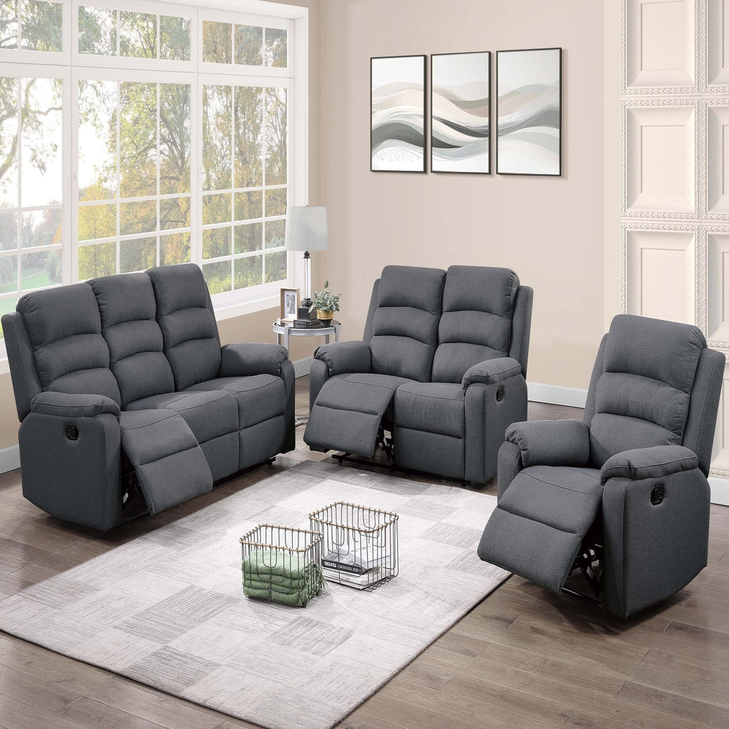 2 Piece Living Room Set With Manual Reclining Loveseat And Recliner
