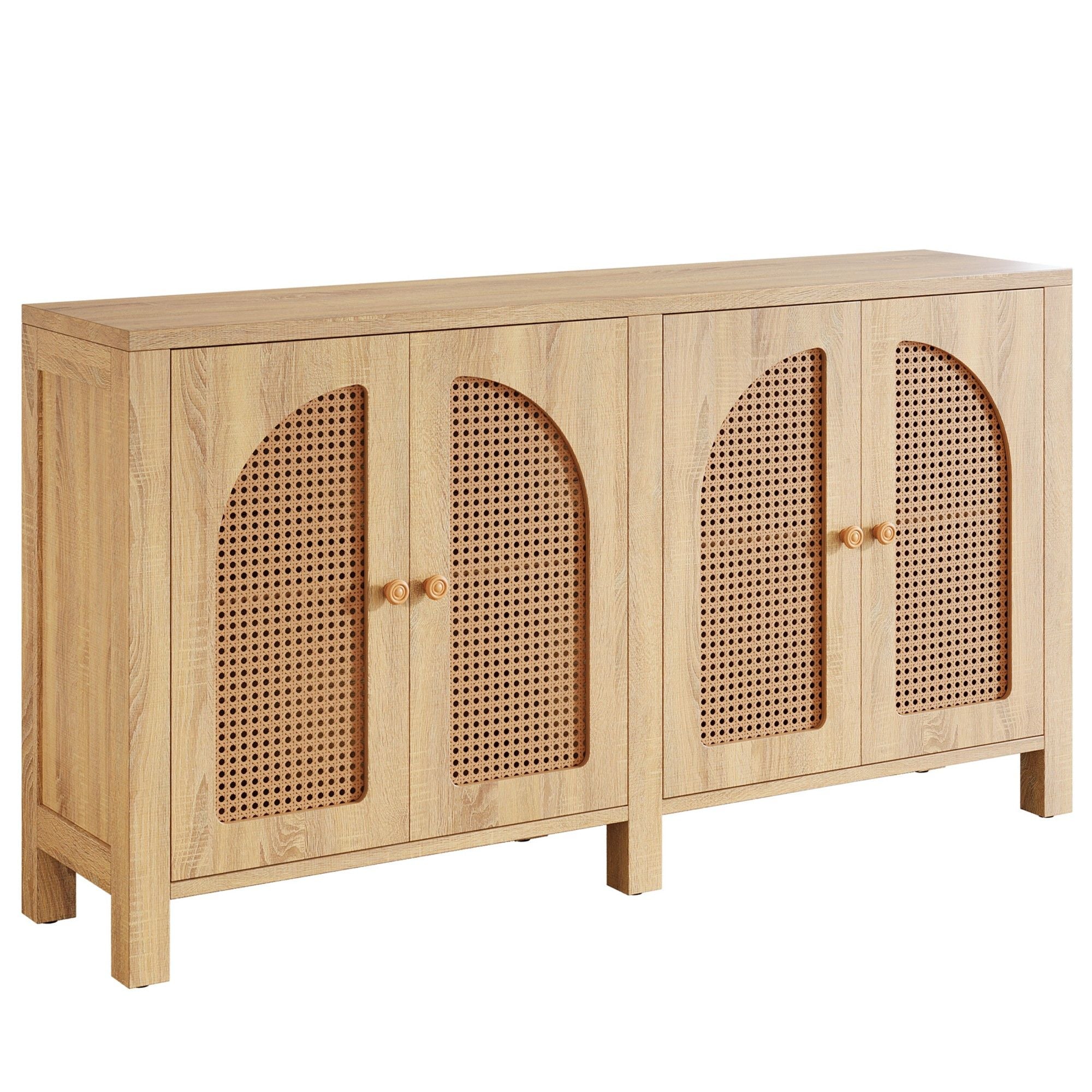 Buffet Sideboard Cabinet With 4 Doors, Console For Living Room - Natural