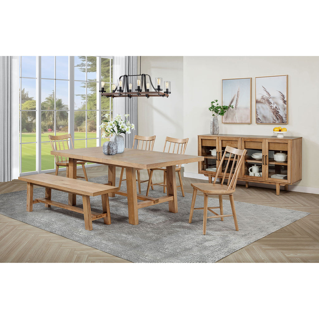 Extension Leaf Dining Table With Removable Leaf - Natural
