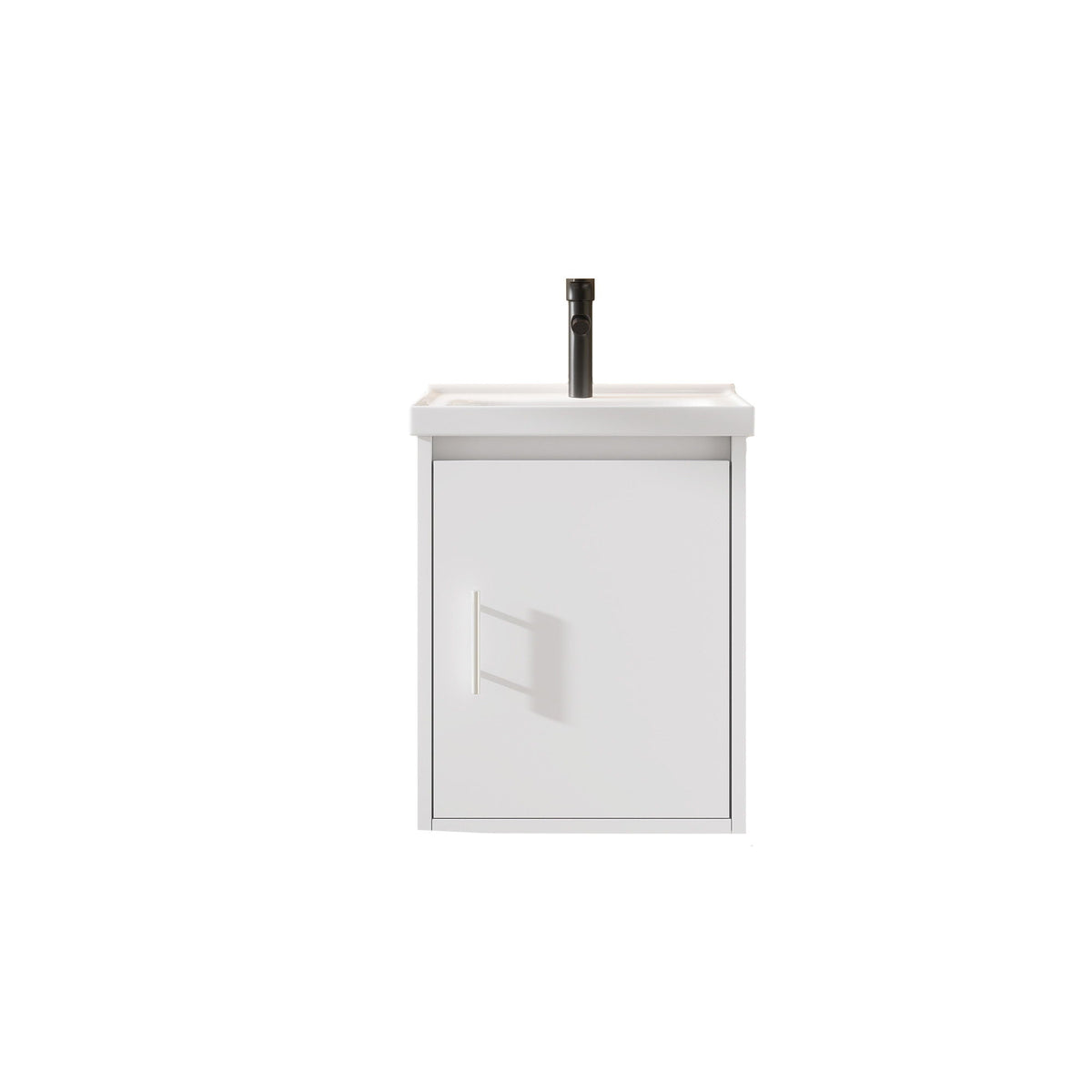 20" Floating Bathroom Vanity Combo With Wall Cabinet, Ceramic Sink & Soft Close Doors - White