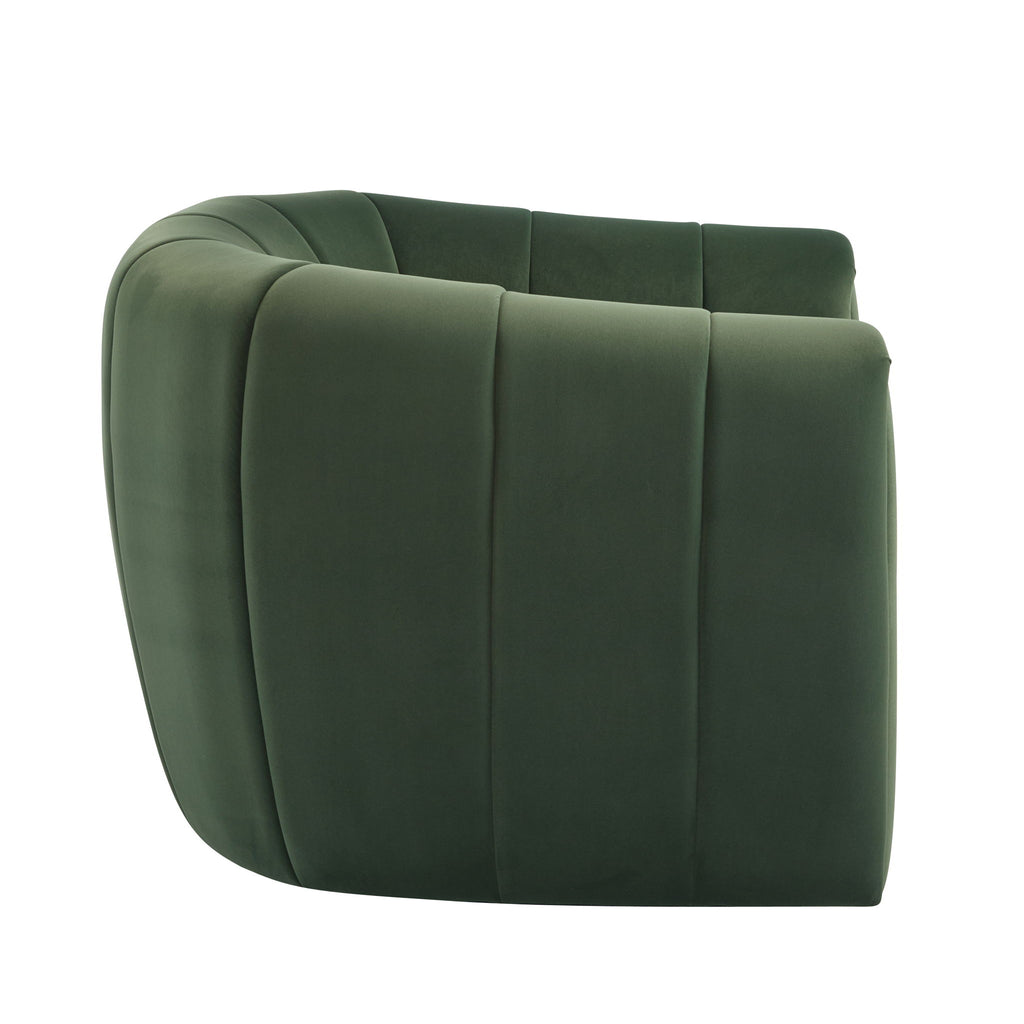 Serenizia - Upholstered Swivel Chair With Channel Tufted