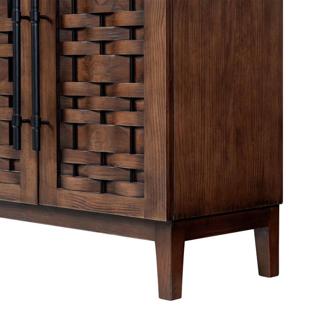 Koa - 4 Door Sideboard - Dark Brown