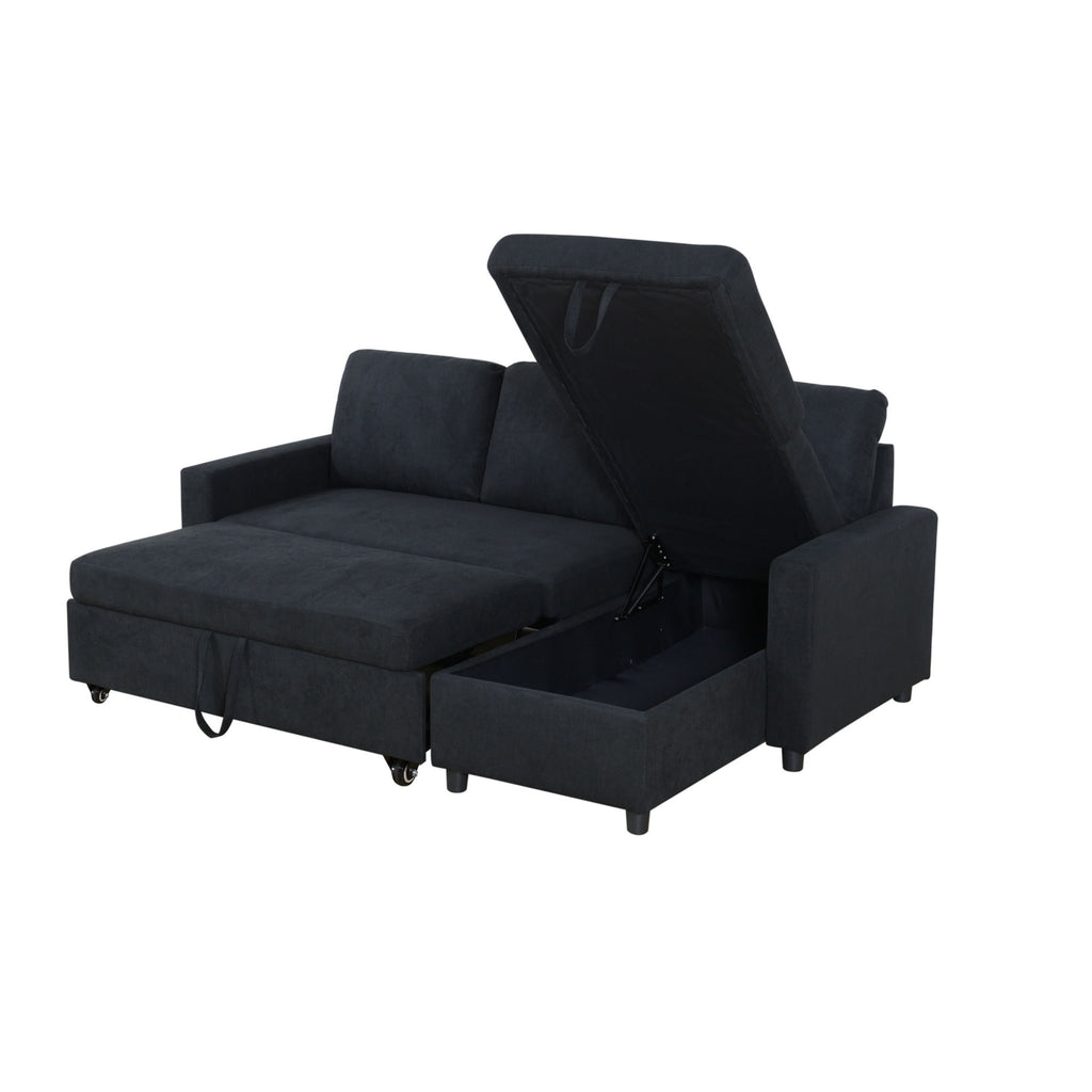 L - Shaped Convertible Sofa Bed With Storage Chaise