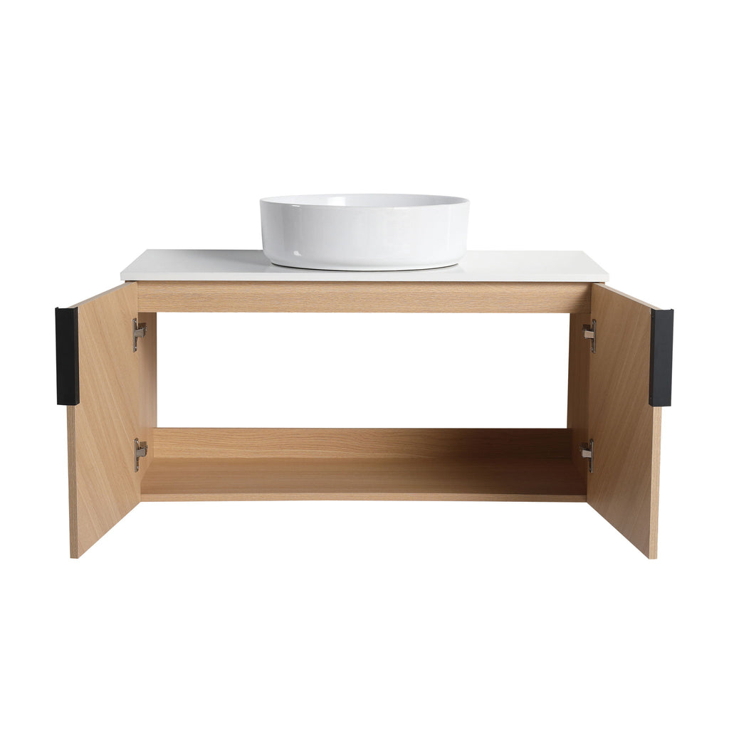 Wall Mounted Bathroom Vanity With Art Sink
