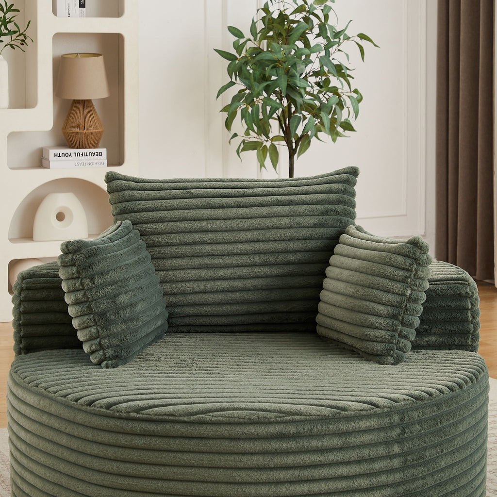 Modern Single Sofa With Backrest Pillow For Living Room