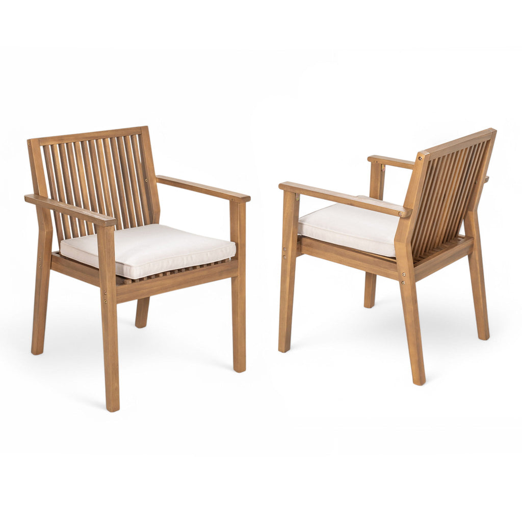 Patio Dining Chair, Comfortable Waterproof Seating (Set of 2)