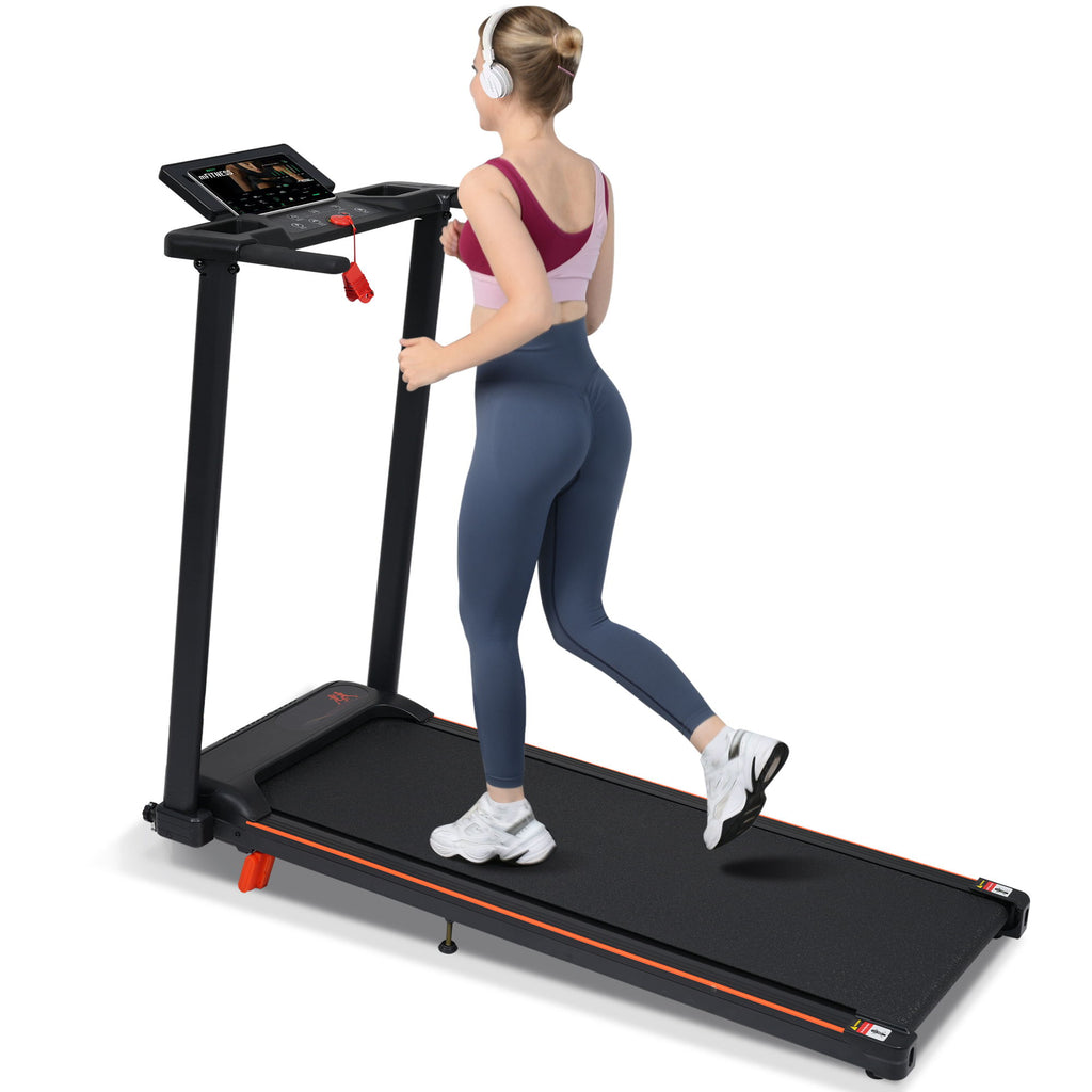 Treadmill With 8% Incline, Portable Treadmills For Home - Black
