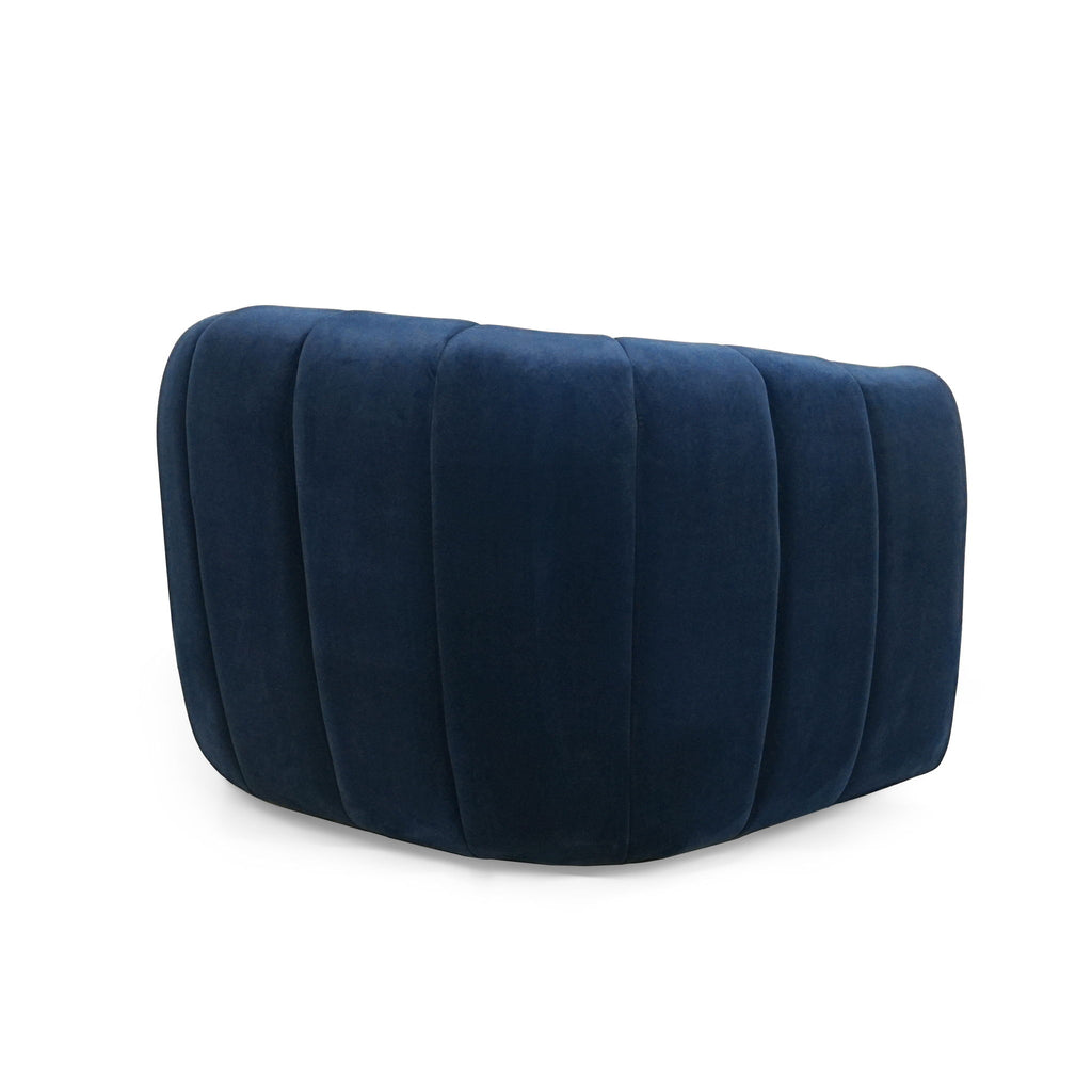 Serenizia - Upholstered Swivel Chair With Channel Tufted