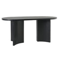 Dining Table With Curved Legs - Black