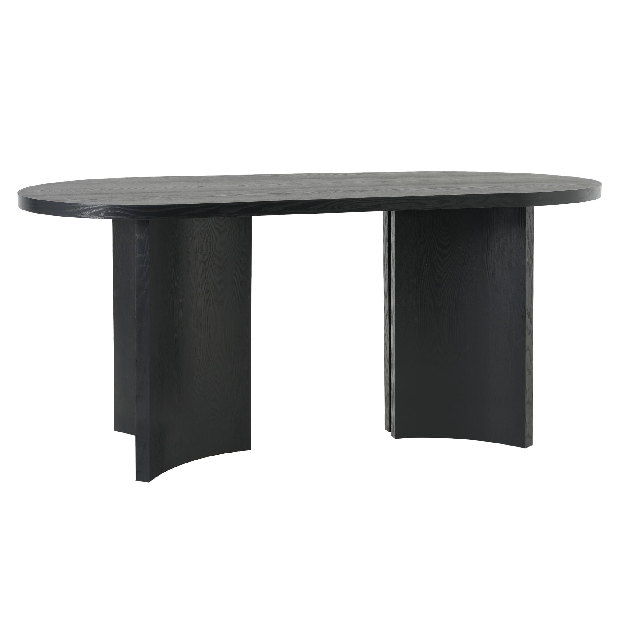 Dining Table With Curved Legs - Black