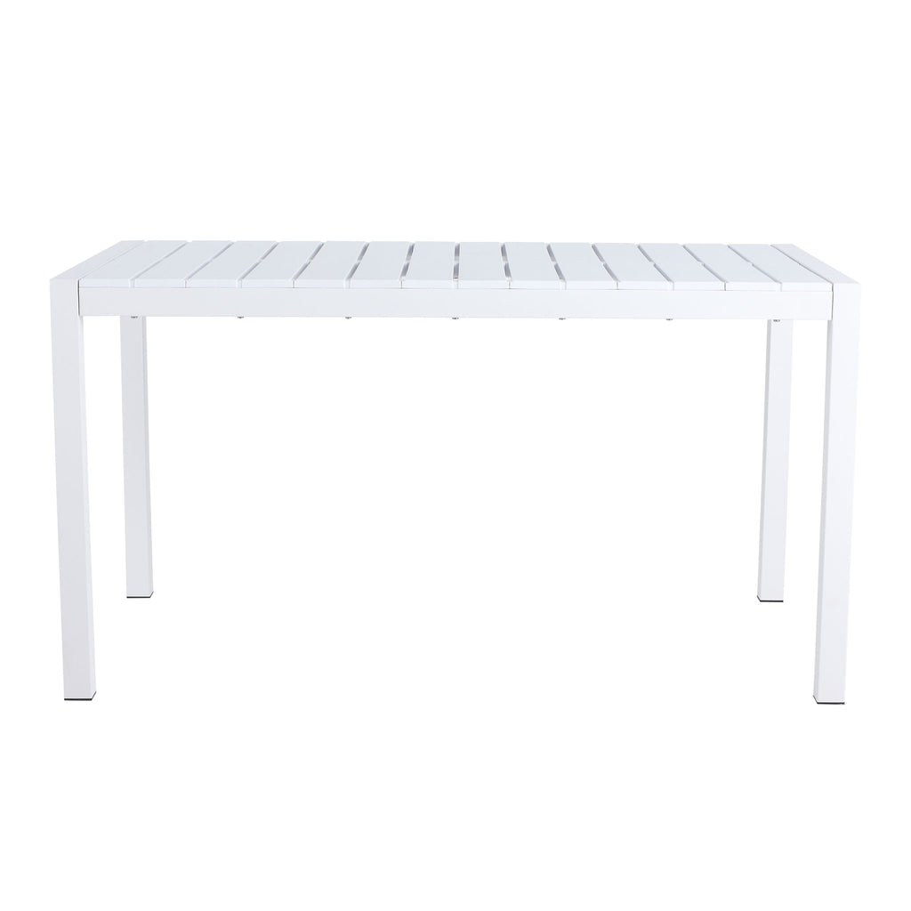 Modern Long Table, UV Resistant And Rust Proof - White