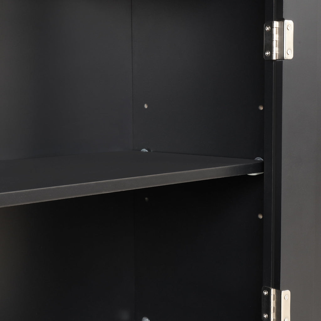 Tall Freestanding Bathroom Storage Cabinet With Drawer And Adjustable Shelf