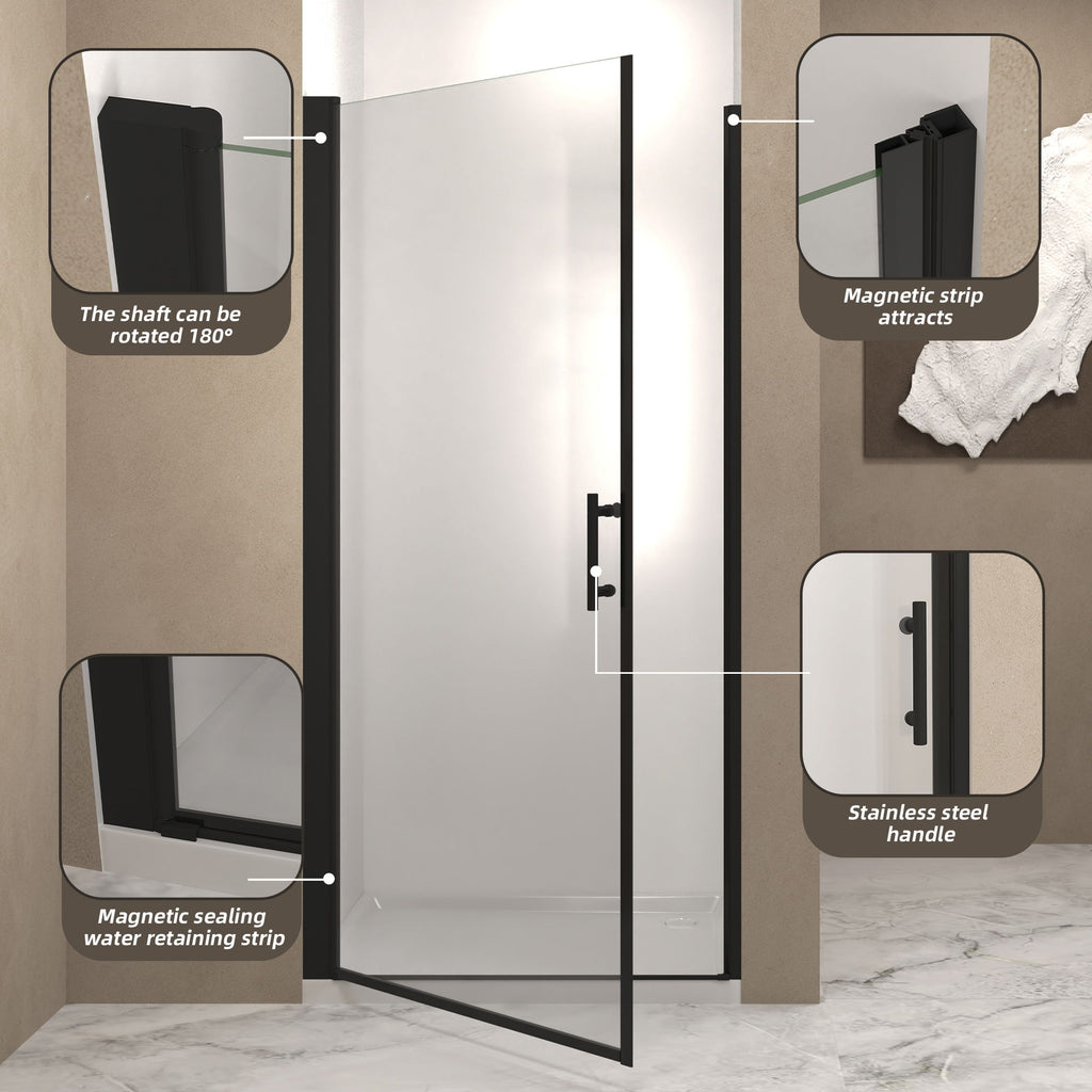 Shower Door With Glass And Explosion Proof Safety Film