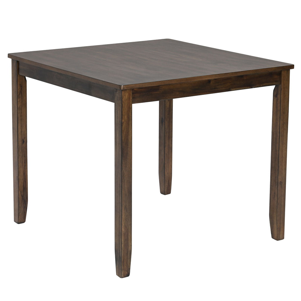 5 Piece Dining Table Set With Chairs - Dark Walnut