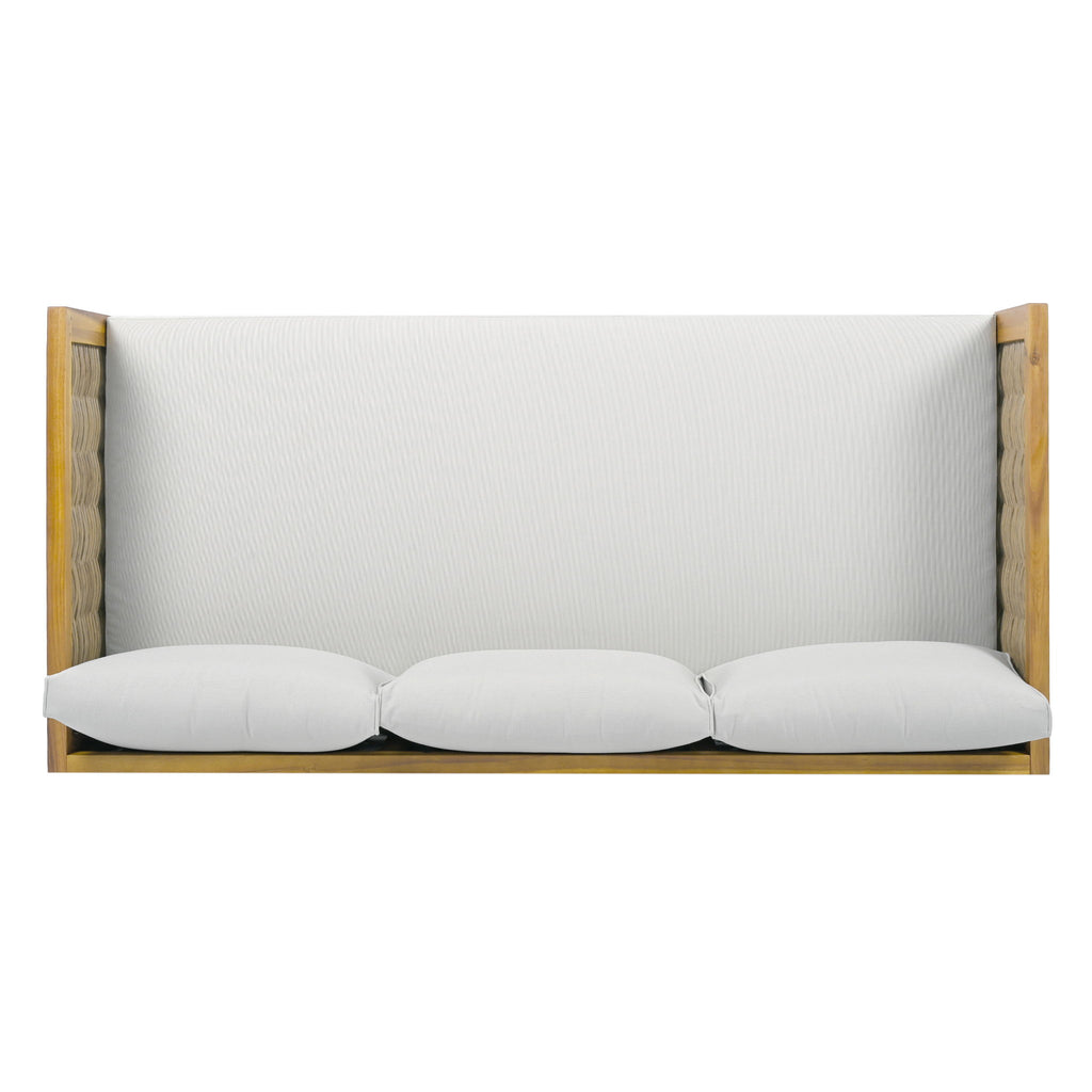 Claremont - 3 Seater Daybed With Rattan Arms - Teak