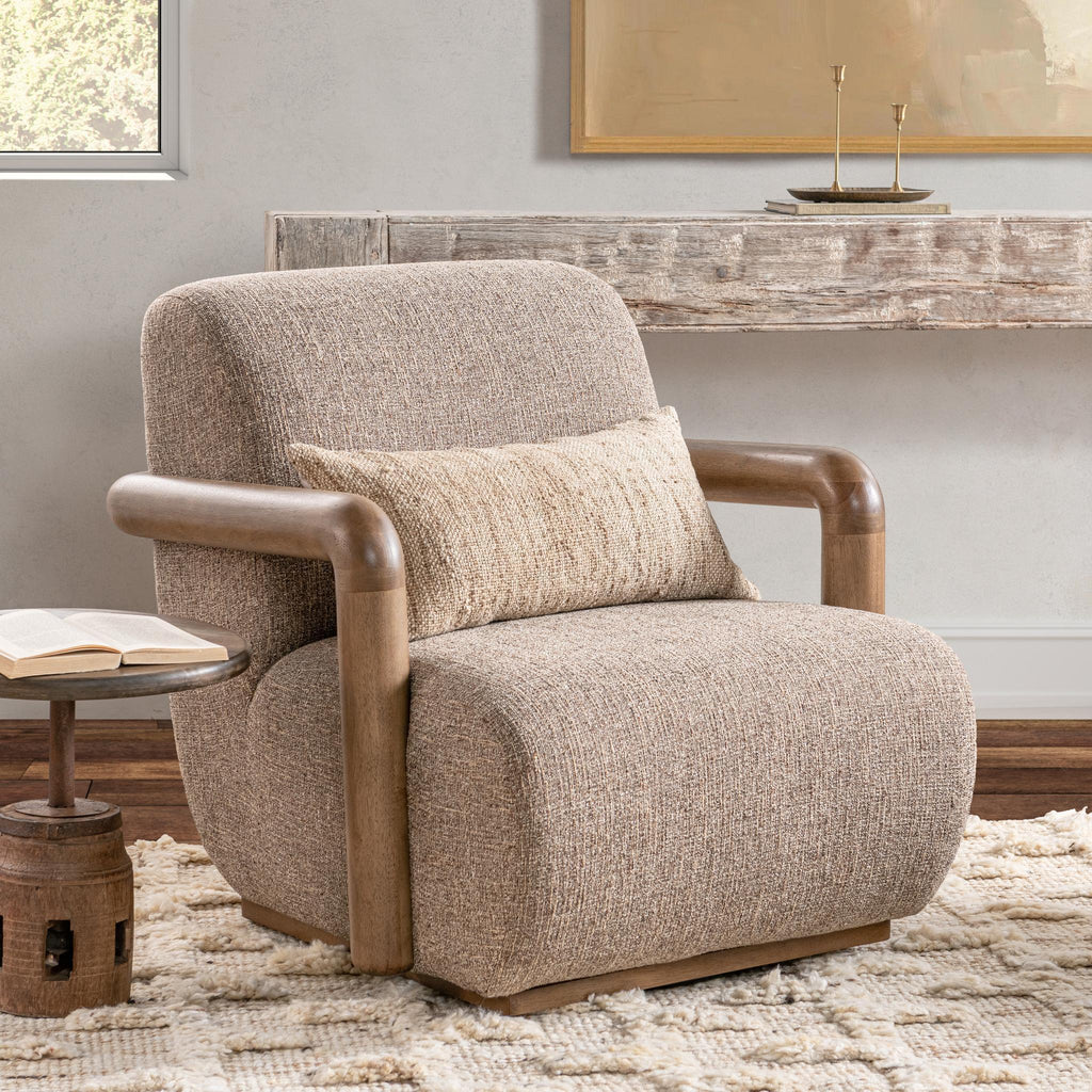 Welson - Swivel Accent Chair - Warm Mocha