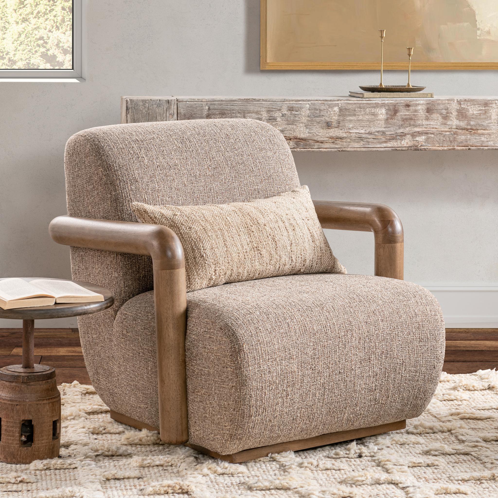 Welson - Swivel Accent Chair - Warm Mocha