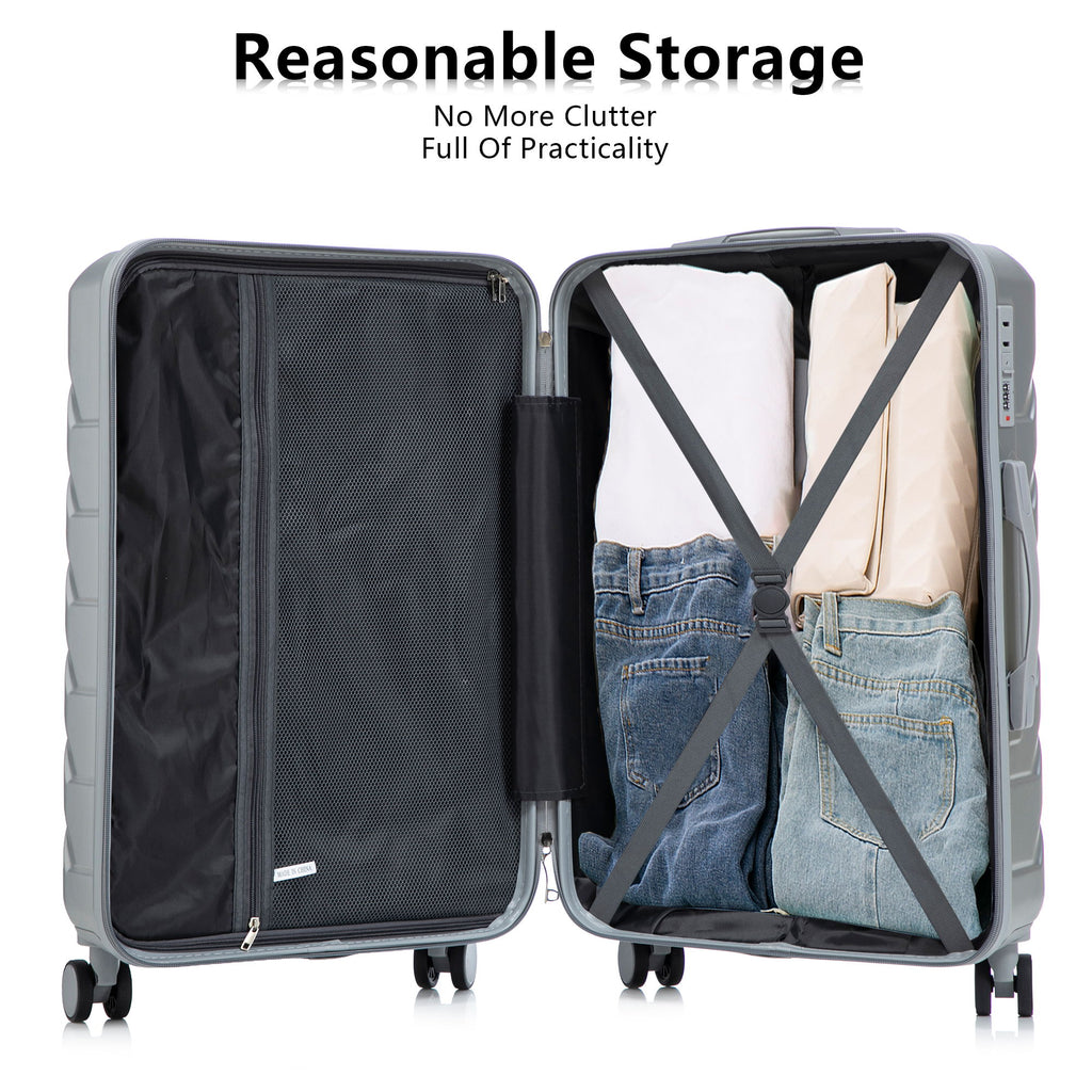 3 Pieces Set 20" / 24" / 28" Spinner Wheel Luggage With Combination Lock