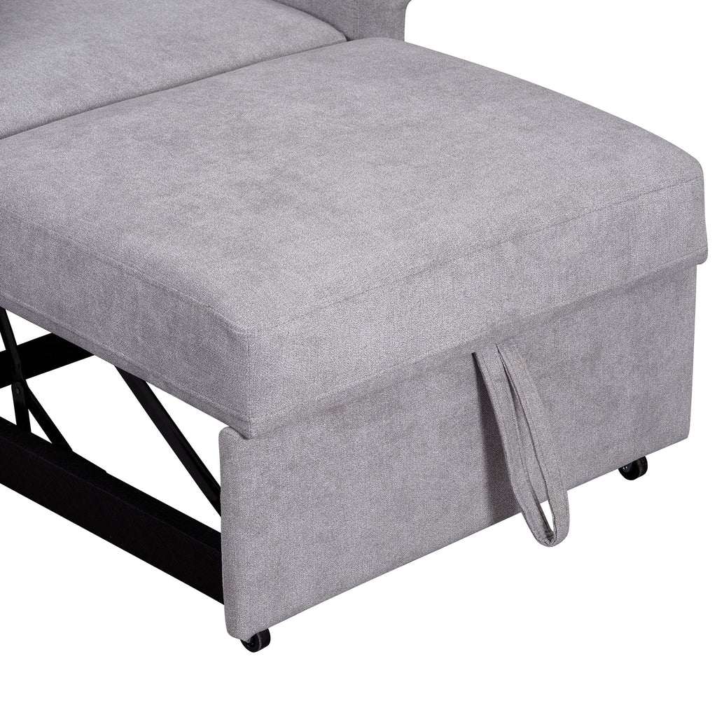 Convertible Sleeper Chair With Adjustable Backrest, 3 In 1 Lounger Chair Turns Into Bed, Single Bed For Living Room