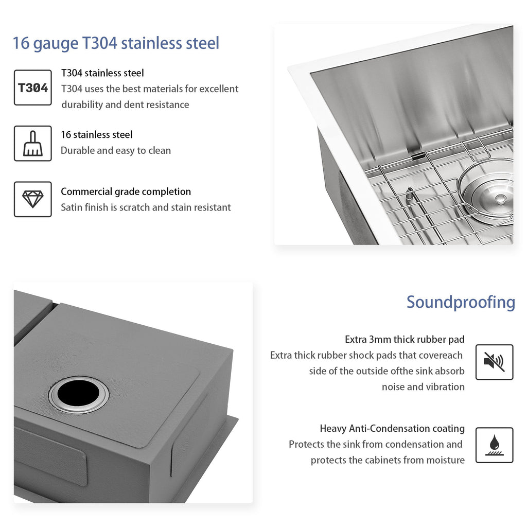 Modern Double Bowl Undermount Sink Design With 10" Deep Basins
