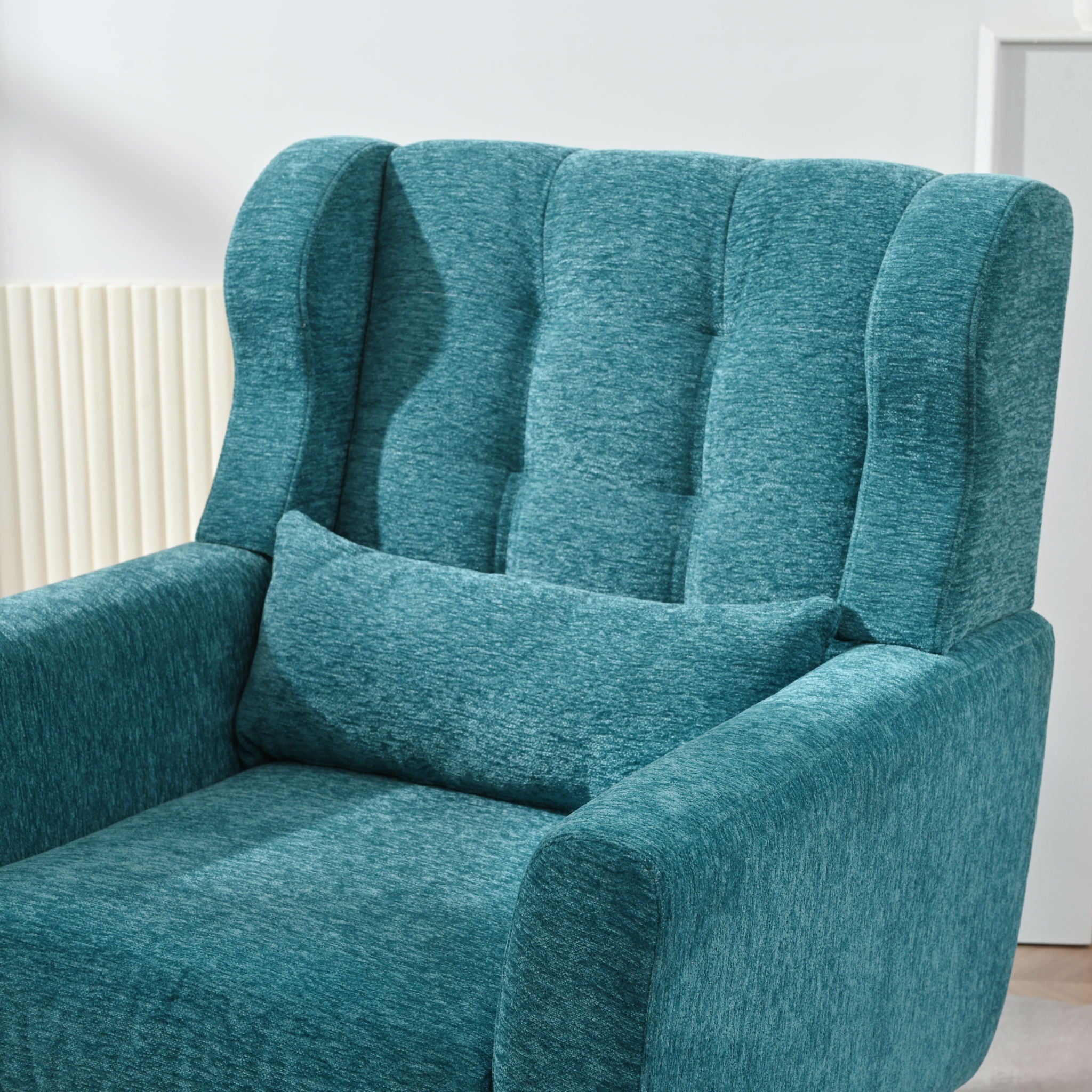 Modern Accent Chair Upholstered Foam Filled Living Room Chairs Comfy Reading Chair Mid-Century Modern Chair With Fabric Lounge Arm Chairs Armchair For Living Room Bedroom