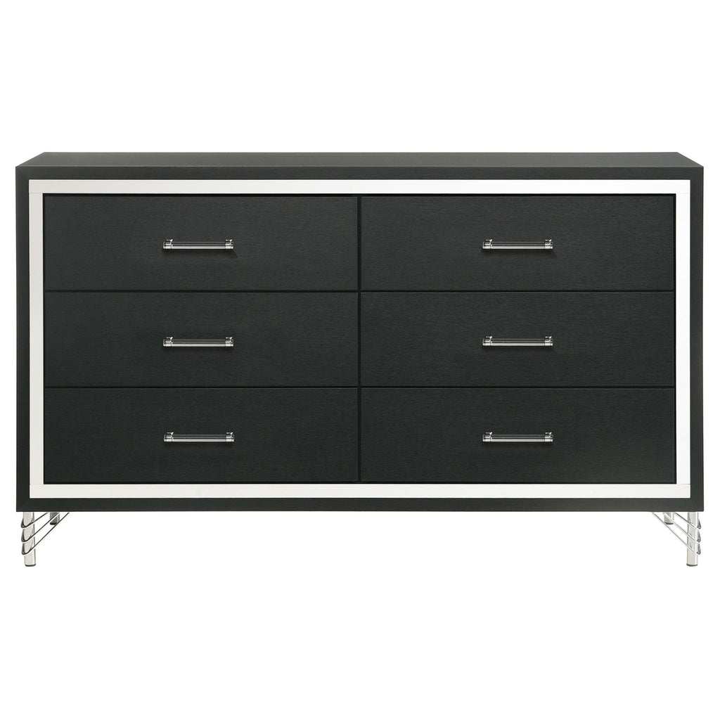 Malcolm - 6 Drawer Dresser Cabinet - Black