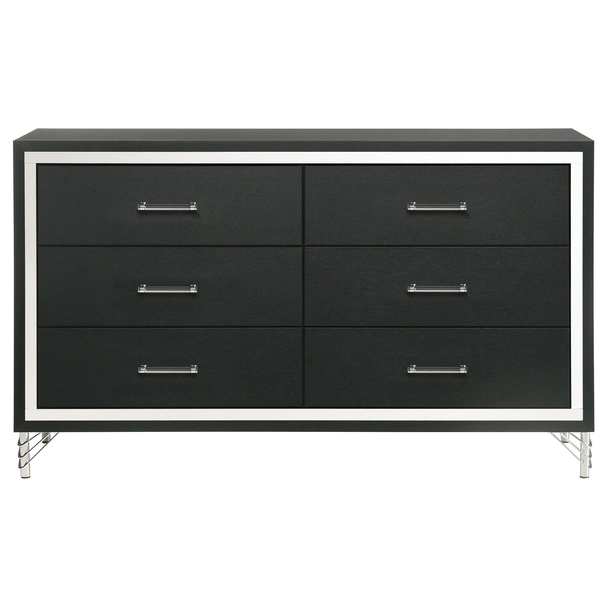Malcolm - 6 Drawer Dresser Cabinet - Black