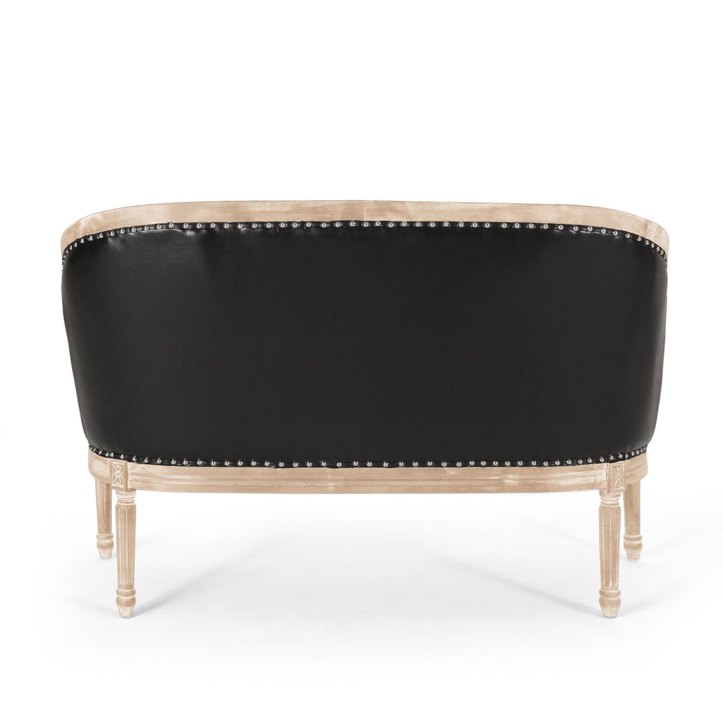 French Country Chesterfield Style Tufted Loveseat