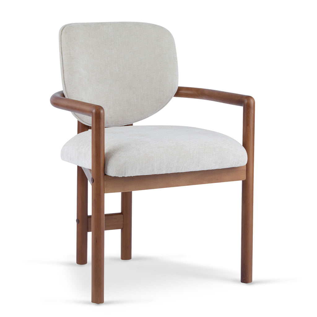 Upholstered Arm Dining Chairs (Set of 2)