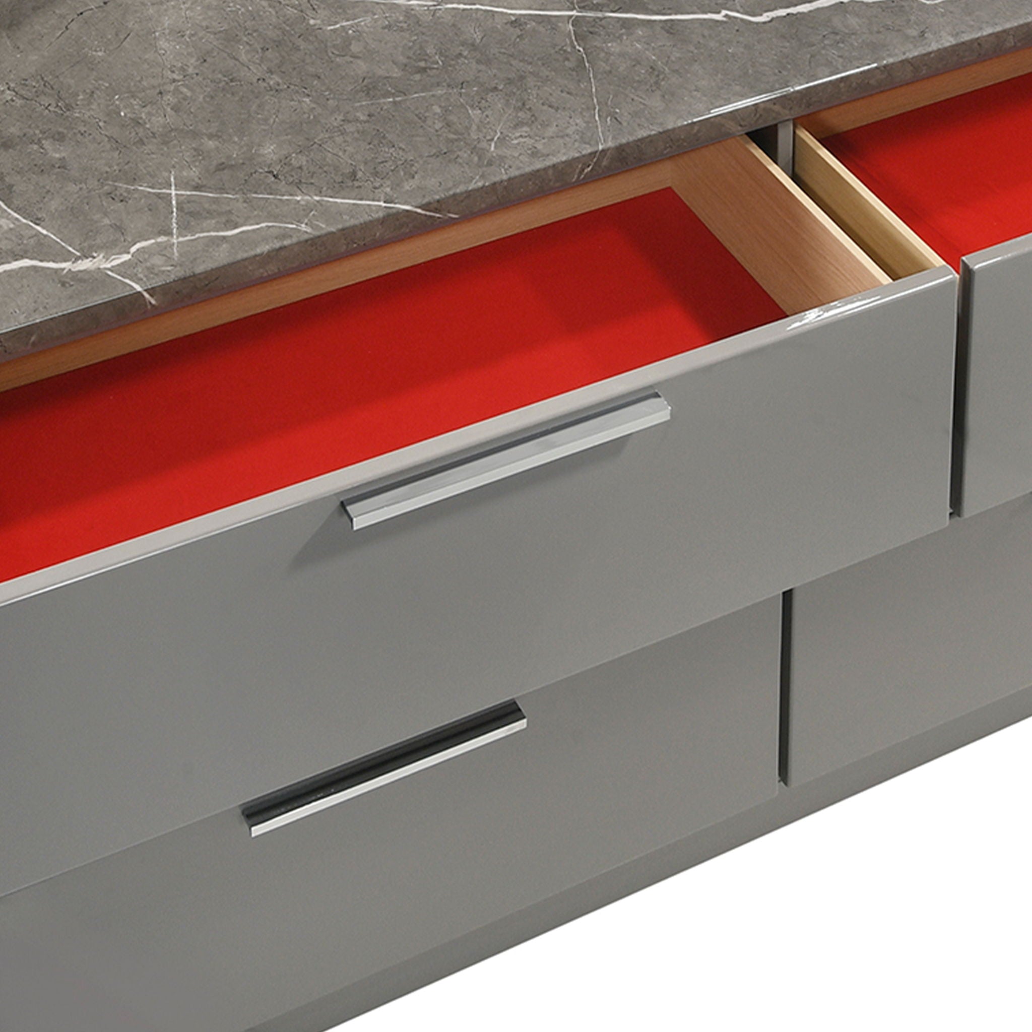 Elara - Dresser With Spacious Drawers - Gray