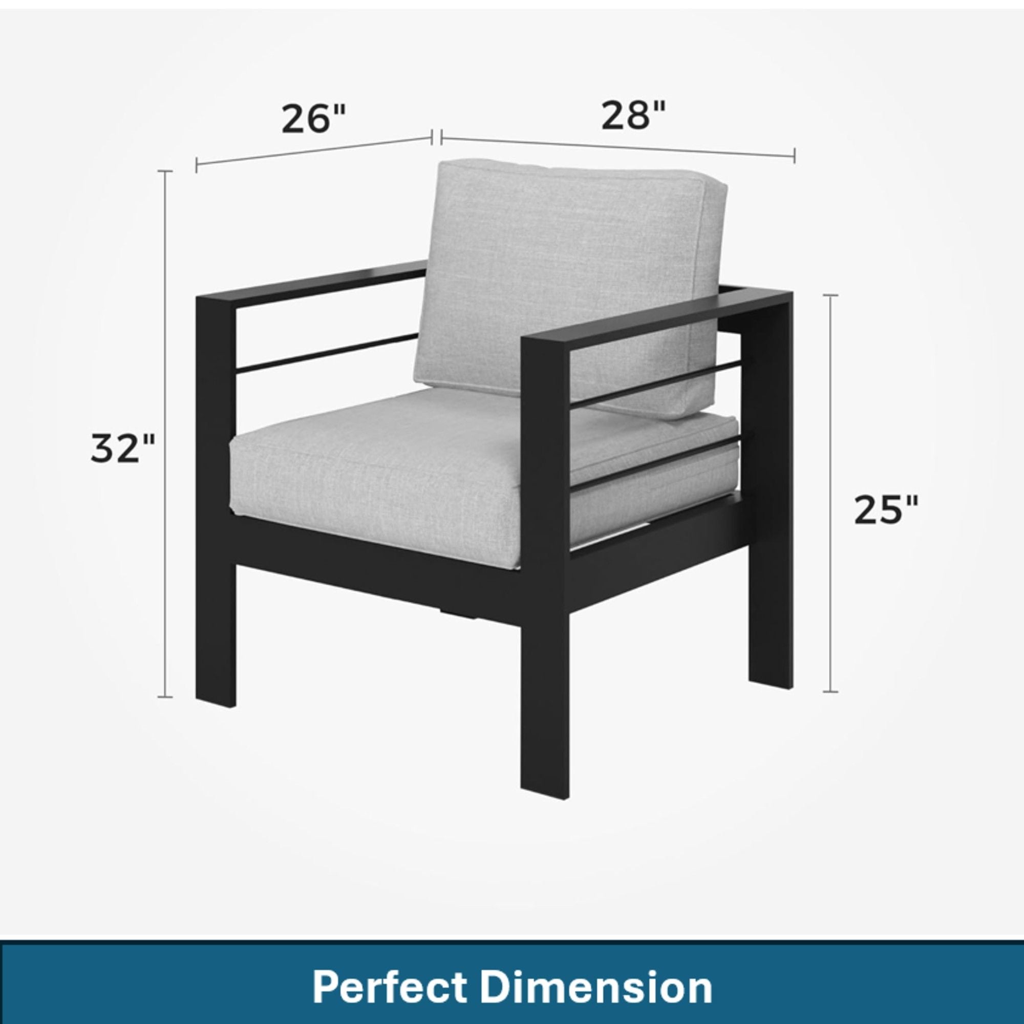 Outdoor Patio Set With All-Weather Thick Cushions