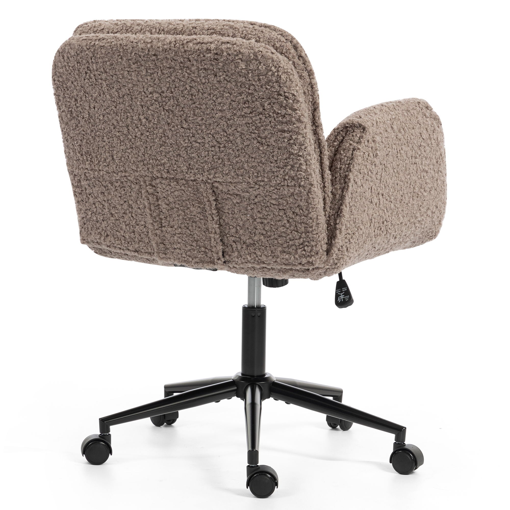 Criss Cross Swivel Desk Chair With Adjustable Armrests & Wheels For Home Office