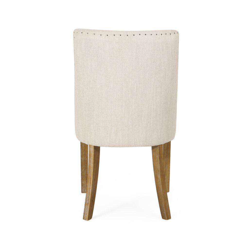 Classic Fabric Dining Chair (Set of 2) - Beige