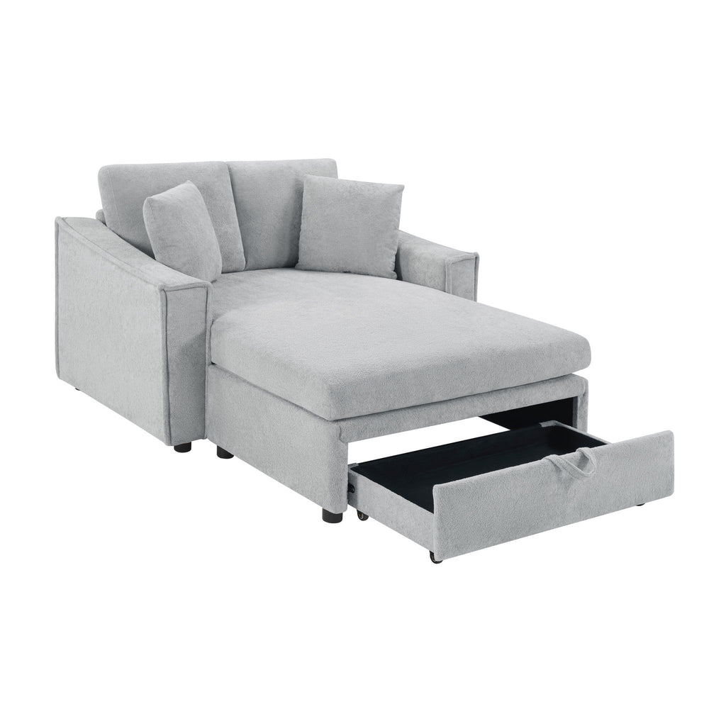 Modern Chaise Sofa With Hidden Storage For Living Room